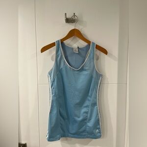 Adidas women’s classic three stripe tank with shelf bra, Large, gently used.